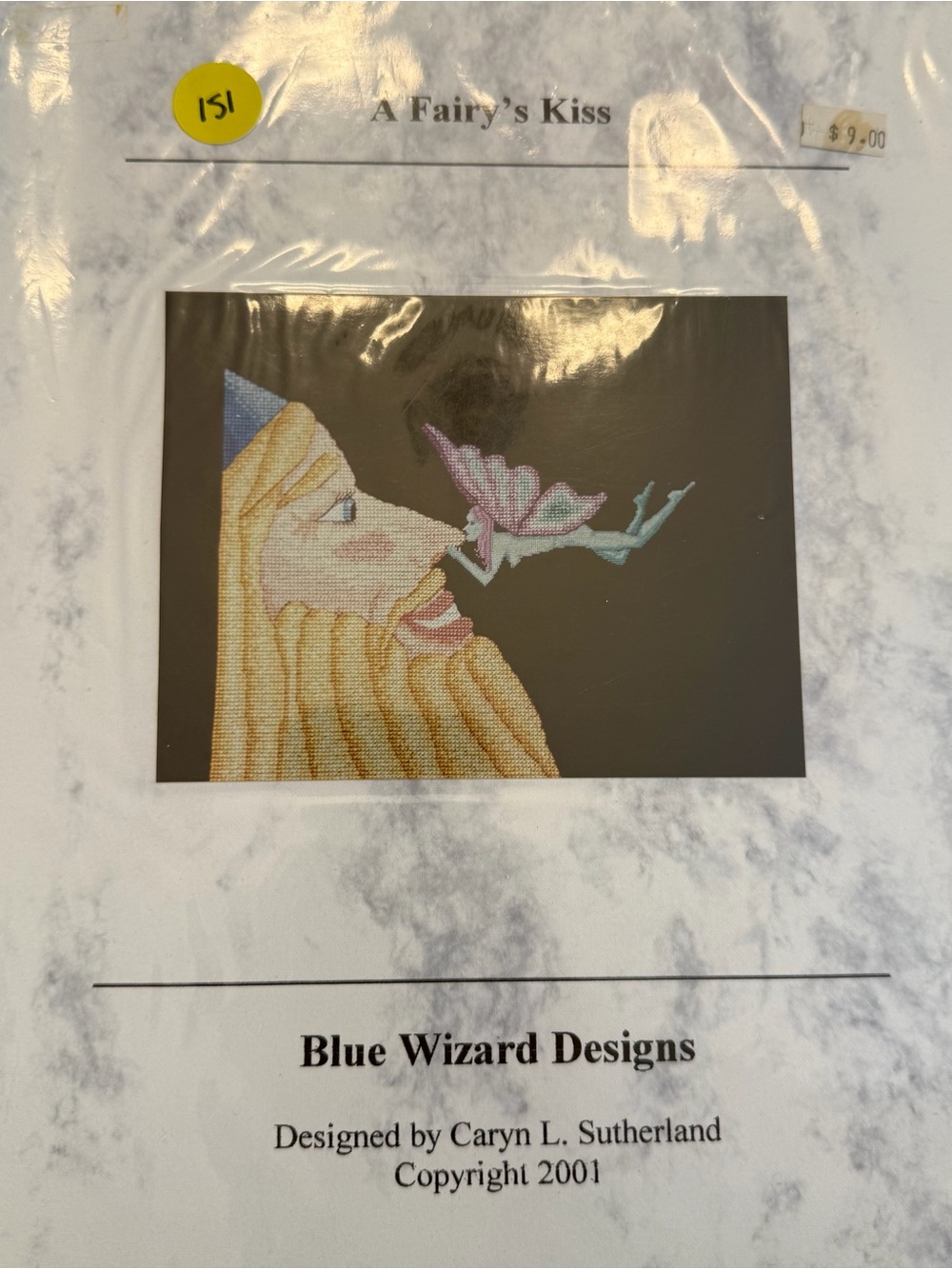 RARE FIND Blue Wizard Designs A FAIRY’S KISS Cross Stitch Pattern 2001‎ Fantasy